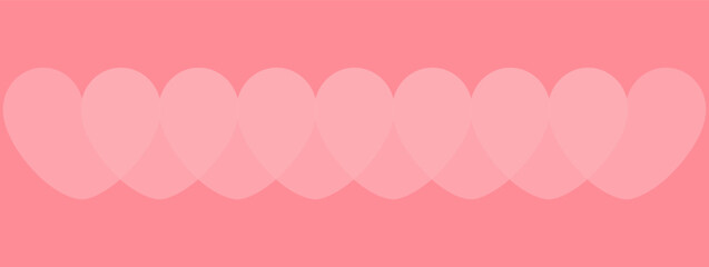 Pink heart shape sign symbol line. Modern style template. Romantic banner template. Happy Valentines day. Simple graphic love card pattern. Abstract geometric pink background. Flat design.