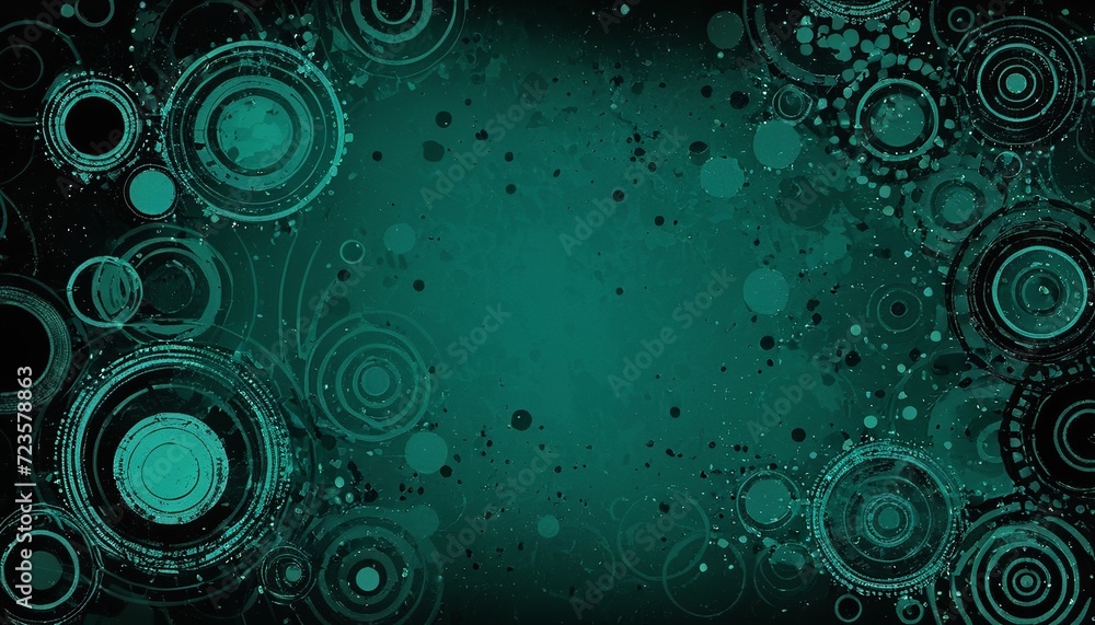 Poster grunge background with circles in modern flat style vector