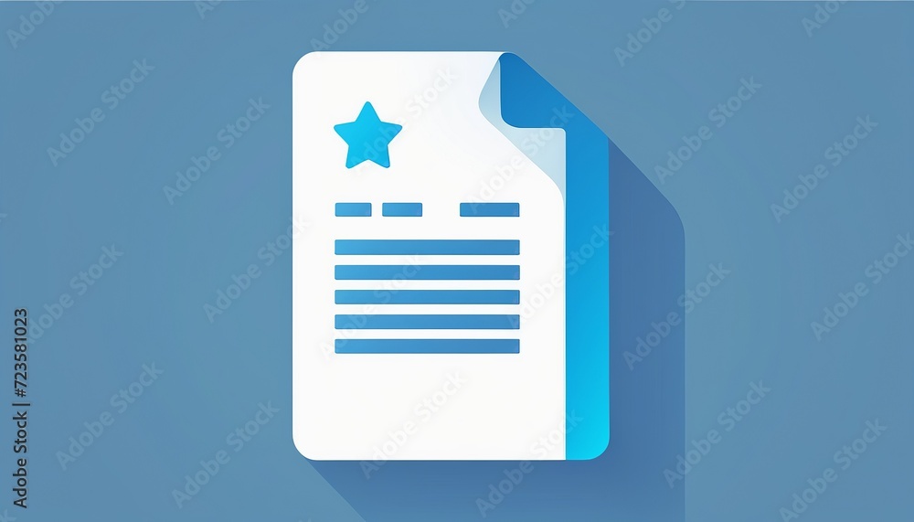 Poster modern flat style vector of document file sheet icon
