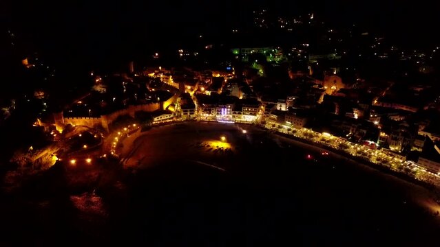Flying around the Italian nightline with fireworks