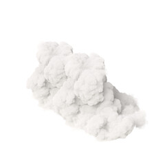 Realistic white clouds smoke effect illustration 3d rendering 
