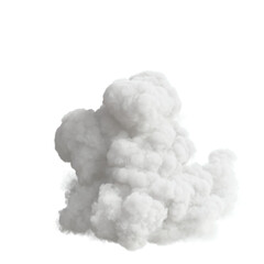 Realistic white clouds smoke effect illustration 3d rendering 
