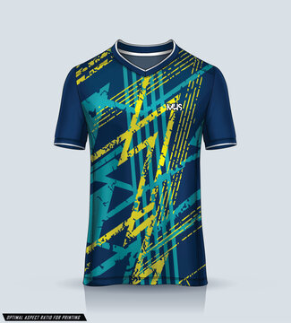 Sports jersey and t-shirt template sports jersey design vector. Sports design for football, racing, gaming jersey. Vector.