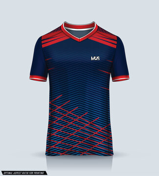 Sports jersey and t-shirt template sports jersey design vector. Sports design for football, racing, gaming jersey. Vector.