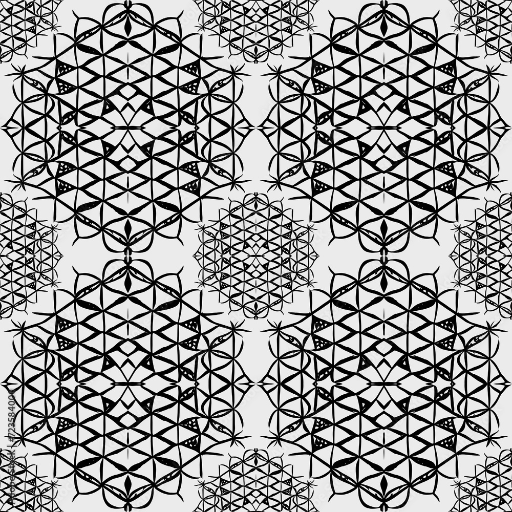 Poster seamless pattern with abstract geometric ornament. repeating sample figure and line. for fashion int
