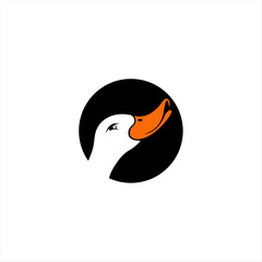 Goose logo art design vector template.