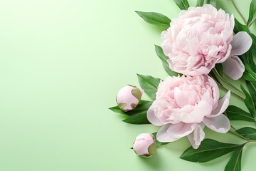Blooming Pink Flowers with Green Stems