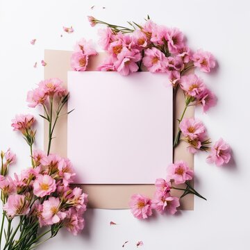 A Perfect Pink Background with Flowers