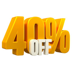 Special offer sale 40% discount sale tags 3d number concept discount promotion sale offer price sign