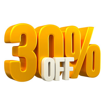 Special offer sale 30% discount sale tags 3d number concept discount promotion sale offer price sign