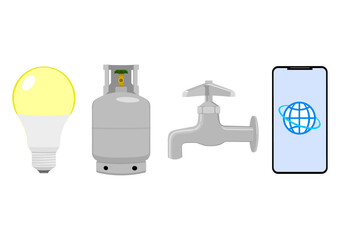 電気・ガス・水道・通信の公共インフラ