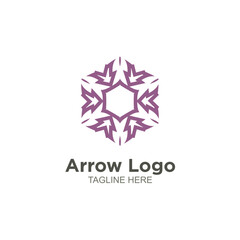 Obraz premium Modern arrow logo vector design