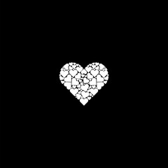 Heart logo icon isolated on dark background