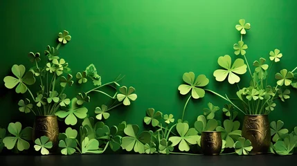 Foto op Canvas Lucky Irish Clover Wallpaper © shelbys