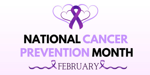 Celebration banner Design for Cancer Prevention month. February
