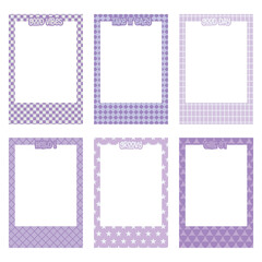 cute abstract photocard collection, frames, poster, background vector