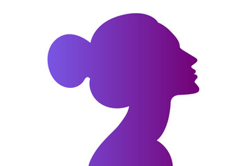 happy womens day woman side view silhouette vector 