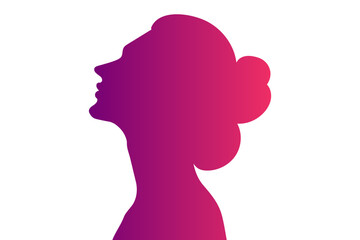 happy womens day woman side view silhouette vector