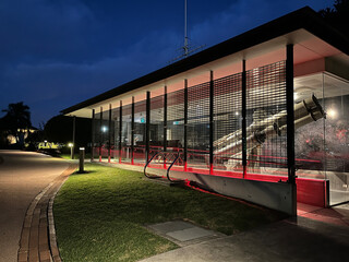 Astronomy discovery equipment - professional telescope, outside of Sydney Observatory, located at...