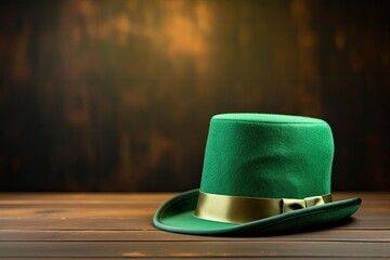 Green Hat with a Shamrock on it
