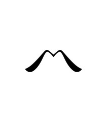 abstract mountain letter M logo icon