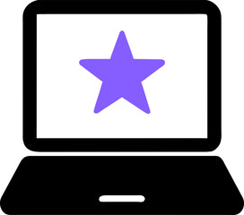 computer icon, computer icon SVG, notebook vector image, computer flat icon