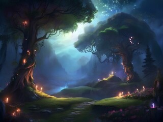 landscape with space, Generative AI