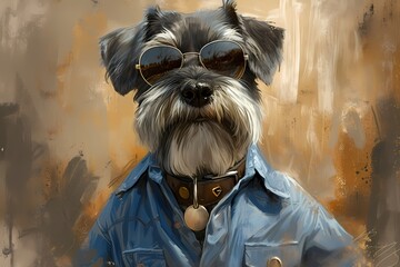 a dog wearing cool glasses
