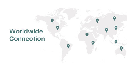 Global network connection concept. Social network communication in the global business. Big data visualization. Internet technology. Vector illustration.