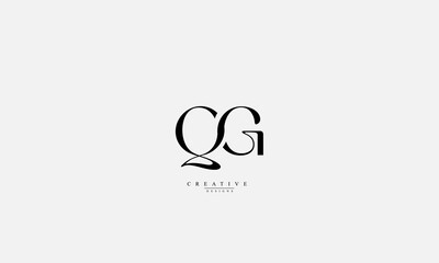 Alphabet letters Initials Monogram logo QG GQ Q G