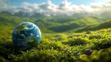 Obraz na płótnie Canvas Global Sustainability: A Planet in Balance: globe, sustainable