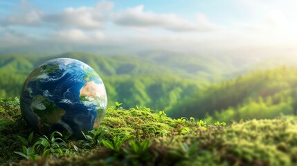 Obraz na płótnie Canvas Global Sustainability: A Planet in Balance: globe, sustainable