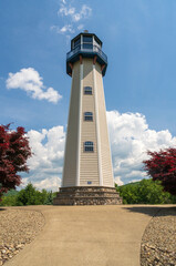 The Sherman Memorial Lighthouse, located at 5 Lighthouse Island, Tionesta, PA