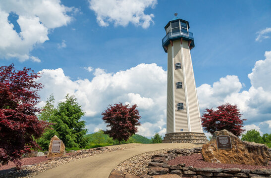 The Sherman Memorial Lighthouse, located at 5 Lighthouse Island, Tionesta, PA