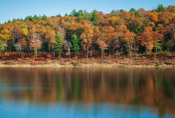Tionesta Lake in the rugged hills of northwestern Pennsylvania