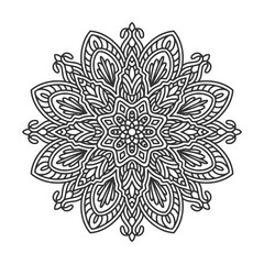 Circular pattern mandala art decoration elements