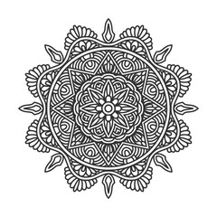 Circular pattern mandala art decoration elements