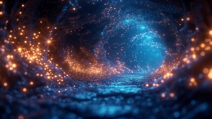 Mystical Glittering Cave: glowing, bokeh, sparkle, glitter, backgrounds