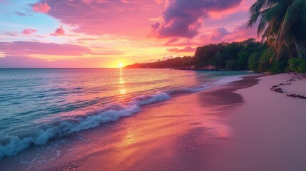 Fototapeta na wymiar Seascape Paradise Sunset