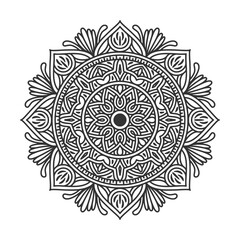 Circular pattern mandala art decoration elements