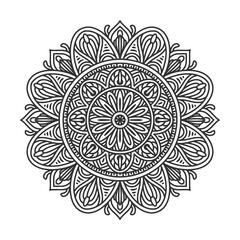 Circular pattern mandala art decoration elements
