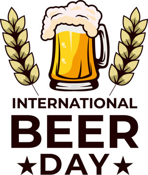 Oktoberfest. International beer day. Retro poster, flyer, banner.