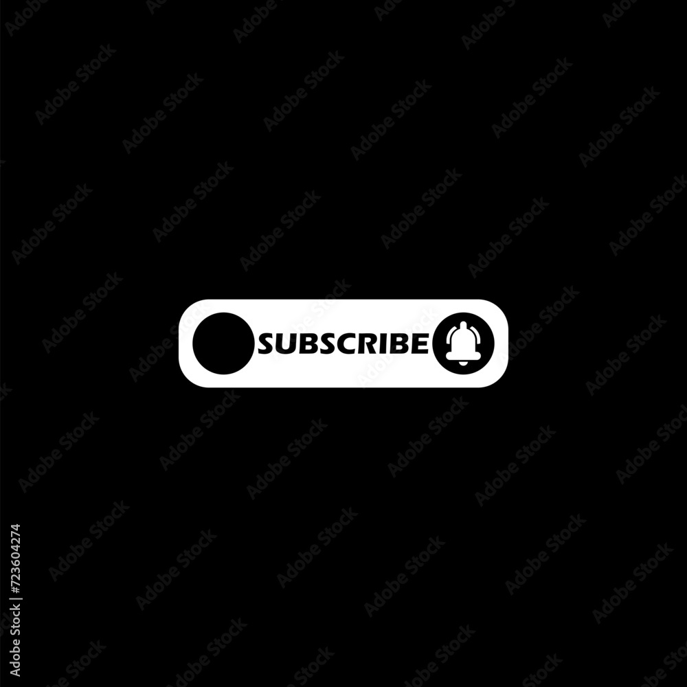 Poster subscribe button icon isolated on dark background