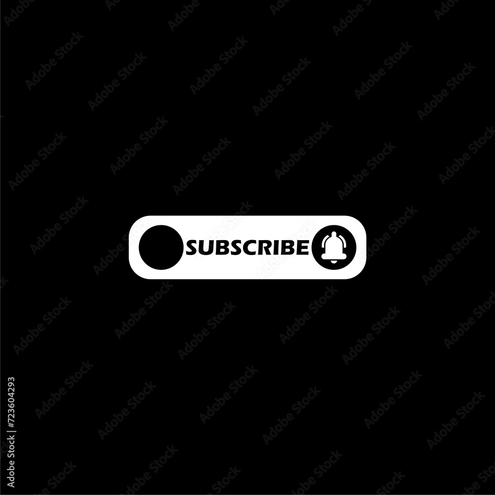 Sticker Subscribe Button icon isolated on dark background