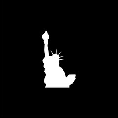Statue of Liberty icon isolated on dark background