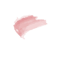 Wide red watercolor brush stroke. Paint spot on a white background. Vector graphics