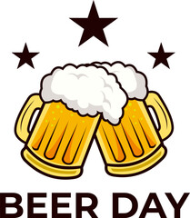 Oktoberfest. International beer day. Retro poster, flyer, banner.