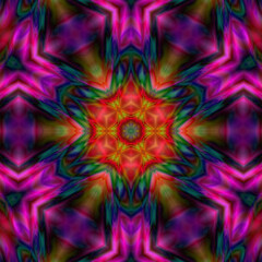 Abstract Kaleidoscope Cyclic Mandala Art Design Abstract Background 