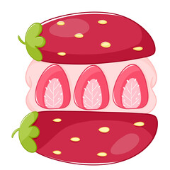 Cartoon clip art burget strawberry 