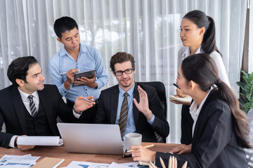 Diverse of business people from various ethnic group working in modern office environment....